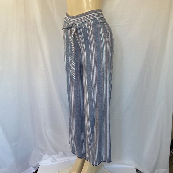 DEMOCRACY Jeans High Rise Palazzo Pants Size 6 Wide Leg Fray Hem Multicolor NWOT - Picture 3 of 9